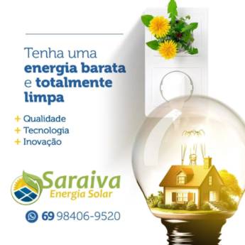Comprar o produto de Placa Solar - Energia Sustentável para Residências em Cujubim em Energia Solar pela empresa Saraiva Energia Solar em Cujubim, RO por Solutudo