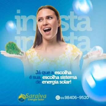 Comprar produto Energia Solar - Sustentabilidade e Economia para Residências em Cujubim em Energia Solar pela empresa Saraiva Energia Solar em Cujubim, RO