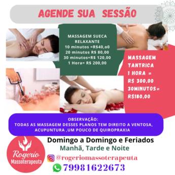 Comprar o produto de AGENDE SUA SESSÃO em Massagem em Aracaju, SE por Solutudo