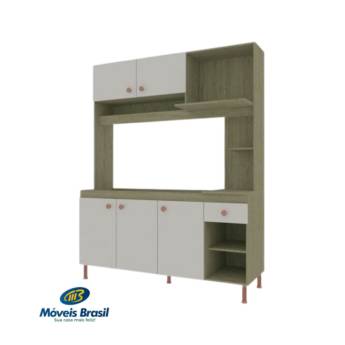 Comprar o produto de Cozinha Indekes Barcelona 1.57 C/T C/Fundo Castanho em Cozinhas Completas em Foz do Iguaçu, PR por Solutudo