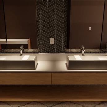 Comprar o produto de Pias de Banheiro em SSM - Elegância e Durabilidade - Brasília em Superfície Sólida Mineral em Brasília, DF por Solutudo