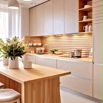 Comprar o produto de Cozinha Planejada Sob Medida - Funcionalidade e Estilo - Ribeirão Pires em Móveis Planejados - Marcenarias em Ribeirão Pires, SP por Solutudo