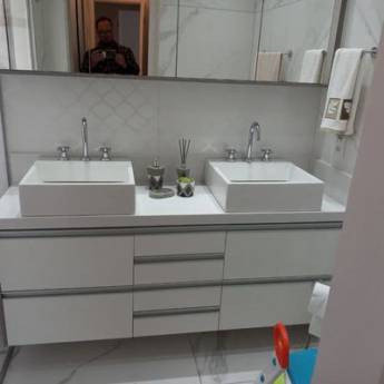 Comprar o produto de Balcão para Banheiro - Organização e Estilo em Santo André em Móveis Planejados - Marcenarias em Santo André, SP por Solutudo
