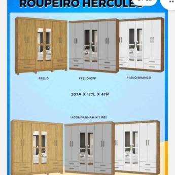 Comprar o produto de Roupeiro Hércules - Espaço e Resistência para Seu Ambiente em Uberlândia em Móveis para Escritório em Uberlândia, MG por Solutudo