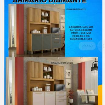 Comprar o produto de Armário Diamante - Elegância e Organização para seu Espaço em Uberlândia em Móveis em Uberlândia, MG por Solutudo