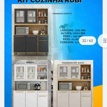 Comprar o produto de Kit Cozinha Rubi - Modernidade e Praticidade para sua Cozinha em Uberlândia em Móveis em Uberlândia, MG por Solutudo