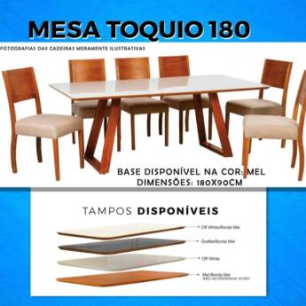 Comprar o produto de Mesa Tóquio 180 - Modernidade e Conforto para Sua Sala de Jantar em Uberlândia em Móveis em Uberlândia, MG por Solutudo