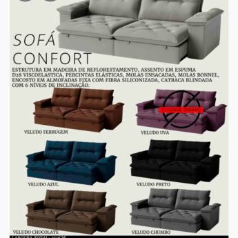 Comprar o produto de Sofá Confort - Aconchego e Estilo para sua Sala em Uberlândia em Móveis em Uberlândia, MG por Solutudo