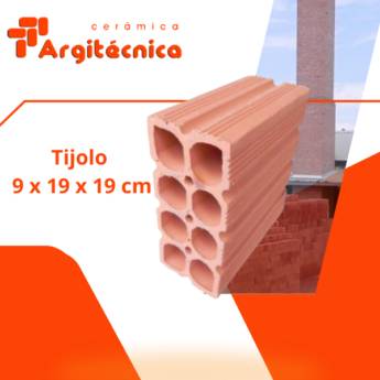 Comprar o produto de Tijolo de Cerâmica 9 x 19 x 19 cm  em Cerâmica pela empresa Cerâmica Argitécnica  em Itapetininga, SP por Solutudo