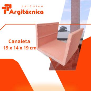 Comprar o produto de Canaleta de Cerâmica 19 x 14 x 19 cm em Cerâmica pela empresa Cerâmica Argitécnica  em Itapetininga, SP por Solutudo