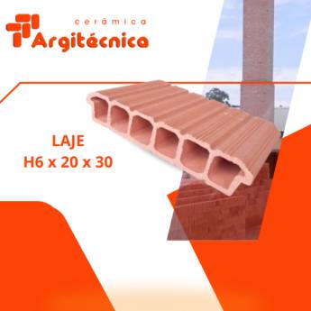 Comprar o produto de Laje H6 x 20 x 30 em Lajes pela empresa Cerâmica Argitécnica  em Itapetininga, SP por Solutudo