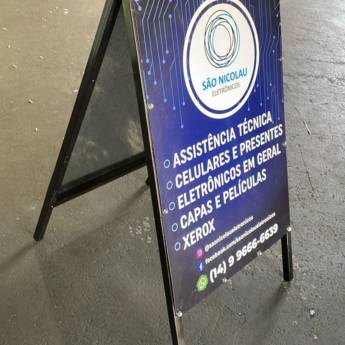 Comprar o produto de Placa Cavalete em Itatinga - Destaque sua Mensagem com Elegância em Indústria Gráfica e Impressão em Itatinga, SP por Solutudo Comprar o produto de Placa Cavalete em Itatinga - Destaque sua Mensagem com Elegância em Indústria Gráfica e Impressão em Itatinga, SP por Solutudo