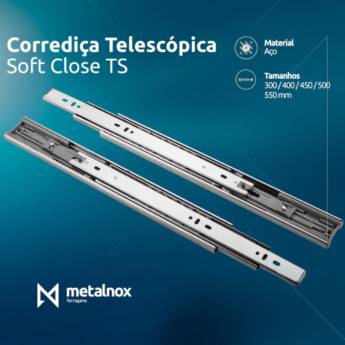 Comprar o produto de Corrediça Telescópica Soft Close TS - Suavidade e Conforto - Goiânia em Carpintaria - Estruturas e Produtos de Madeira em Goiânia, GO por Solutudo