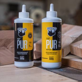 Comprar o produto de Cola PUR de Secagem Rápida - A Solução Ideal para União de Madeira com Rapidez e Eficiência em Carpintaria - Estruturas e Produtos de Madeira em Goiânia, GO por Solutudo