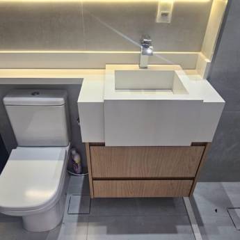 Comprar o produto de Cuba para Banheiro em Porcelanato - Elegância e Durabilidade em São Bernardo do Campo em Porcelanatos em São Bernardo do Campo, SP por Solutudo