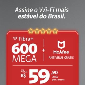 Comprar o produto de 600MEGA FIBRA + McAfee Antivirus Gratis em Planos de telefone, internet e tv em Aracaju, SE por Solutudo