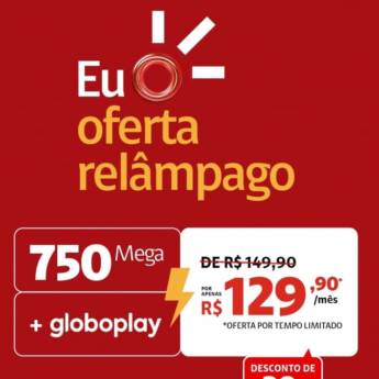 Comprar o produto de 750MEGA + Globoplay em Planos de telefone, internet e tv em Aracaju, SE por Solutudo