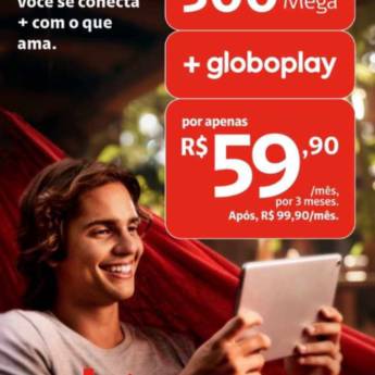 Comprar o produto de 500MEGA FIBRA + Globoplay em Planos de telefone, internet e tv em Aracaju, SE por Solutudo