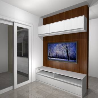 Comprar o produto de Painel para Sala - Elegância e Funcionalidade em Sorocaba em Móveis Planejados - Marcenarias em Sorocaba, SP por Solutudo