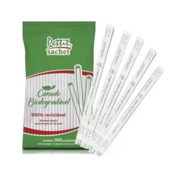 Comprar o produto de Pettit Canudo Biodegradável Sache - Praticidade Sustentável - Rio de Janeiro em Representações Comerciais em Rio de Janeiro, RJ por Solutudo