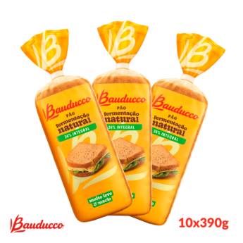 Comprar o produto de Pão de Forma Bauducco Integral 390g - Sabor Natural - Rio de Janeiro em Representações Comerciais em Rio de Janeiro, RJ por Solutudo