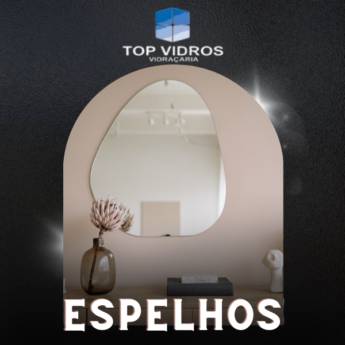 Comprar o produto de Espelho Sob Medida em Itapetininga em Espelhos Decorativos pela empresa Top Vidros - Vidraçaria e Esquadrias em Itapetininga, SP por Solutudo