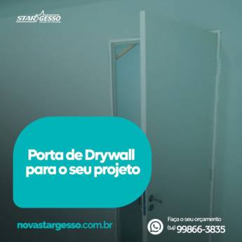 Comprar o produto de Porta de Drywall - Solução Prática e Moderna em Barra Bonita em Gesso em Barra Bonita, SP por Solutudo