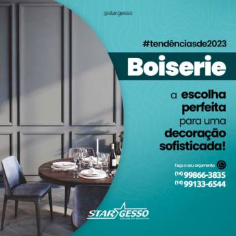 Comprar o produto de Boiserie de Gesso - Elegância Clássica em Barra Bonita em Gesso em Barra Bonita, SP por Solutudo