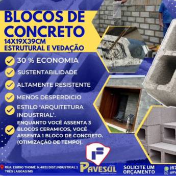 Comprar o produto de Artefatos de Concreto de Alta Durabilidade em Três Lagoas/MS em Artefatos de Cimento em Três Lagoas, MS por Solutudo
