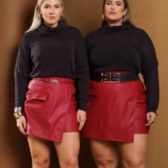 Comprar o produto de SAIA SHORTS COM LAPELA  em Roupas Femininas em Americana, SP por Solutudo
