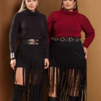 Comprar o produto de SAIA COM FRANJA  em Roupas Femininas em Americana, SP por Solutudo