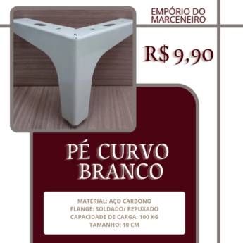 Comprar o produto de Pé Curvo Branco de Aço Carbono em Carpintaria - Estruturas e Produtos de Madeira em Goiânia, GO por Solutudo