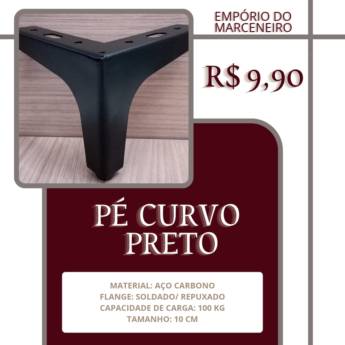 Comprar o produto de Pé Curvo Preto de Aço Carbono em Carpintaria - Estruturas e Produtos de Madeira em Goiânia, GO por Solutudo