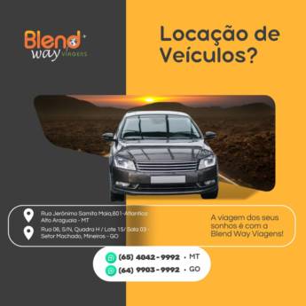 Comprar o produto de Locação de Veículos  em Serviços de Veículos pela empresa Blend Way Viagens em Mineiros, GO por Solutudo