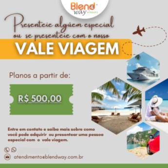 Comprar o produto de Vale Viagem  em Viagens e Turismo pela empresa Blend Way Viagens em Mineiros, GO por Solutudo