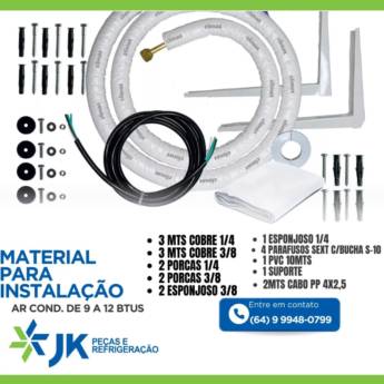 Comprar o produto de Kit Materiais para Instalação de Ar Condicionado  em Ar Condicionado em Mineiros, GO por Solutudo