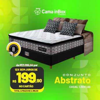 Comprar o produto de  Cama Inbox Conjunto Abstrato de Casal  em Camas Box em Foz do Iguaçu, PR por Solutudo