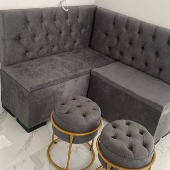 Comprar o produto de Canto Alemão com Puff em Móveis em Francisco Morato, SP por Solutudo