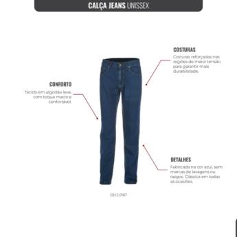 Comprar o produto de Calça Jeans Unissex  em Uniformes em Botucatu, SP por Solutudo