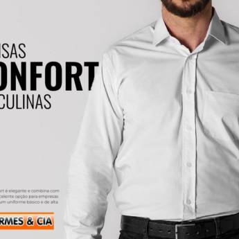 Comprar o produto de Camisas Confort Masculinas em Uniformes em Botucatu, SP por Solutudo Comprar o produto de Camisas Confort Masculinas em Uniformes em Botucatu, SP por Solutudo
