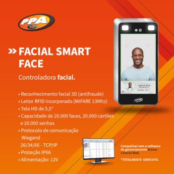 Comprar o produto de Facial Smart Face - Controladora facial. em Segurança e Monitoramento em Jundiaí, SP por Solutudo