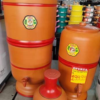 Comprar o produto de Filtros de Barro – Água Pura e Natural em Vários Tamanhos para Sua Casa em Campo Grande, MS em Filtros de Água pela empresa Chama Dos Fogões em Campo Grande, MS por Solutudo