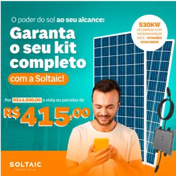 Comprar o produto de Sistema Solar com Microinversores 530 kWh/mês - Autonomia e Eficiência - Ribeirão Preto em Energia Solar em Ribeirão Preto, SP por Solutudo