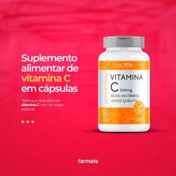 Comprar o produto de Suplemento Alimentar de Vitamina C em Cápsulas  em Farmácias em Botucatu, SP por Solutudo