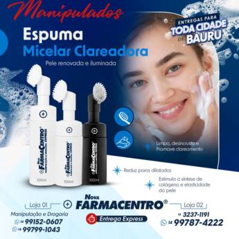 Comprar o produto de Espuma Micelar Clareadora em Manipulados em Bauru, SP por Solutudo