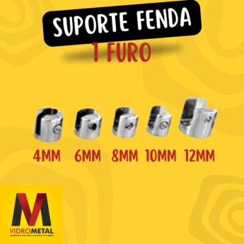 Comprar o produto de Suporte Fenda em Componentes para Vidraçaria pela empresa VidroMetal em Marília, SP por Solutudo
