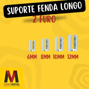 Comprar o produto de Suporte Fenda Longo em Componentes para Vidraçaria pela empresa VidroMetal em Marília, SP por Solutudo