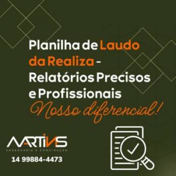 Comprar o produto de Planilha de Laudo da Realiza - Relatórios Precisos e Profissionais - Nosso Diferencial em Construtoras em Pardinho, SP por Solutudo