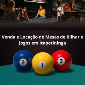 Comprar o produto de Venda e Locação de Mesas de Bilhar e Jogos em Itapetininga | Única Bilhar em Lojas de Jogos em Itapetininga, SP por Solutudo