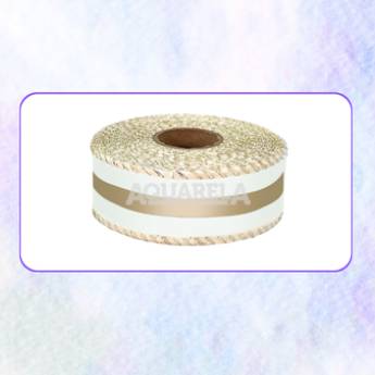 Comprar o produto de FITA TNT LUREX - BRANCO/DOURADO em Fitas TNT Lurex em São Paulo, SP por Solutudo